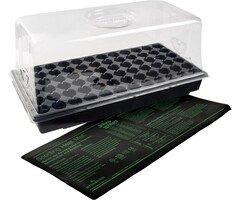 Jump Start Hot House w/ Heat Mat, tray, 72 cell pack, 7" dome