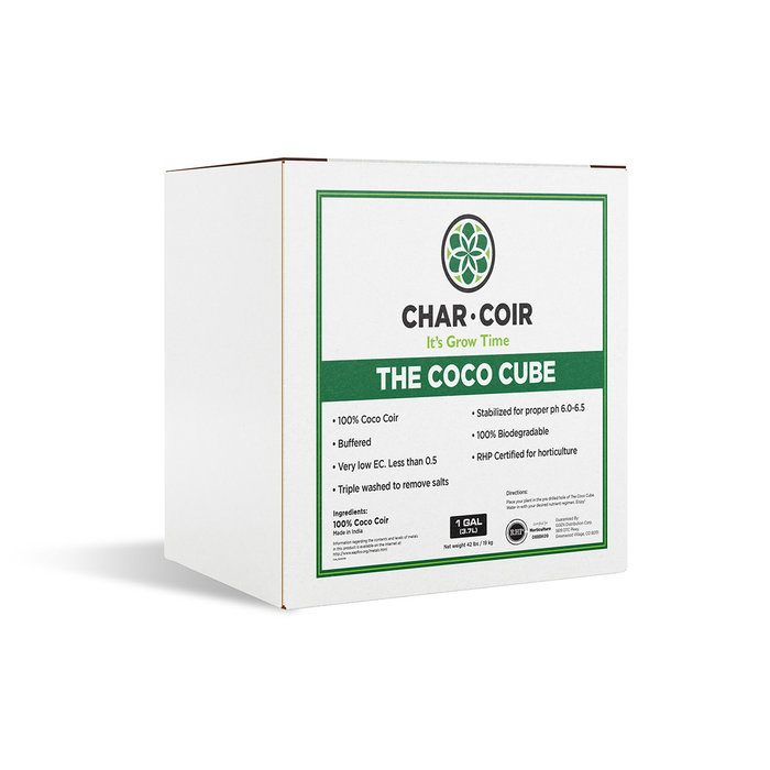 Char Coir - Coco Cube RHP Certified Coco Coir, 2.25 L, case of 32