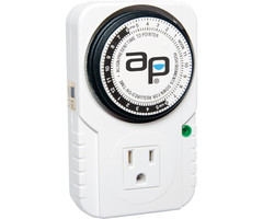 Autopilot - Analog Grounded Timer, 1725W, 15A, 15 Minute On/Off, 24 Hour