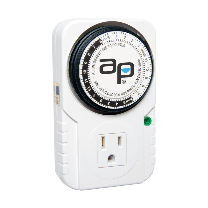 Autopilot - Analog Grounded Timer, 1725W, 15A, 15 Minute On/Off, 24 Hour