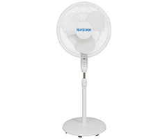 Hurricane - Supreme Oscillating Stand Fan w/ Remote - 16 in - White