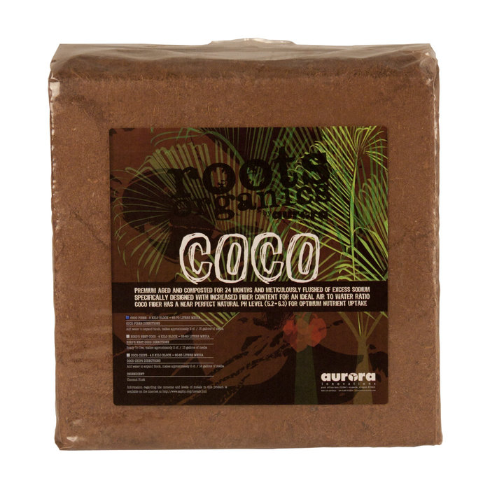Roots Organics - Coco Fiber, 12" x 12" Compressed Block