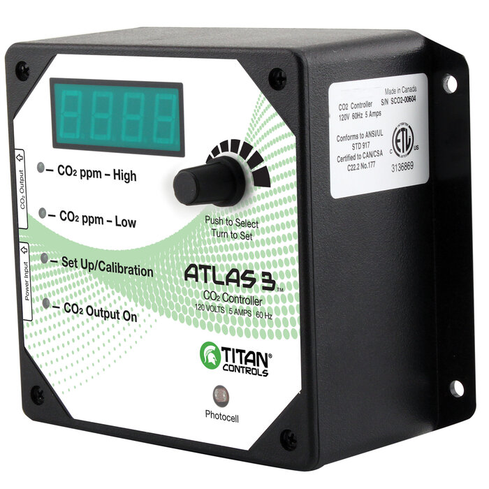 Titan Controls - Atlas 3 - Day/Night CO2 Monitor/Controller