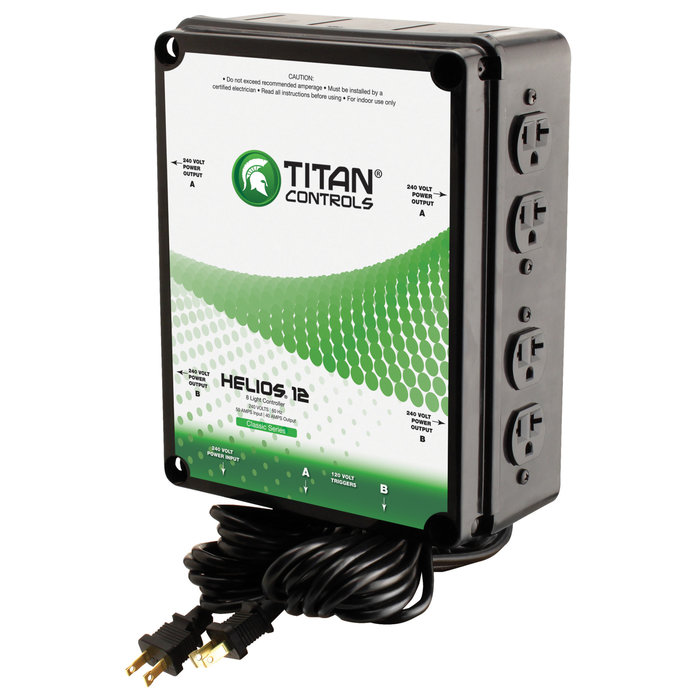 Titan Controls - Helios 12 - 8 Light 240 Volt Controller w/ Dual Trigger Cords