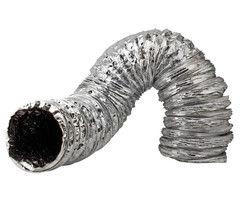 Ideal Air - Supreme Silver / Black Ducting 6 in x 25 ft