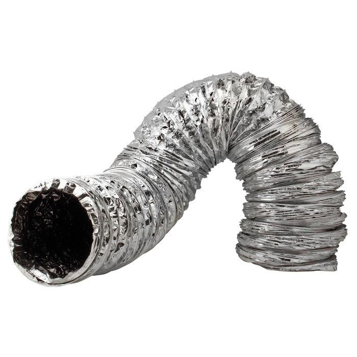 Ideal Air - Supreme Silver / Black Ducting 6 in x 25 ft