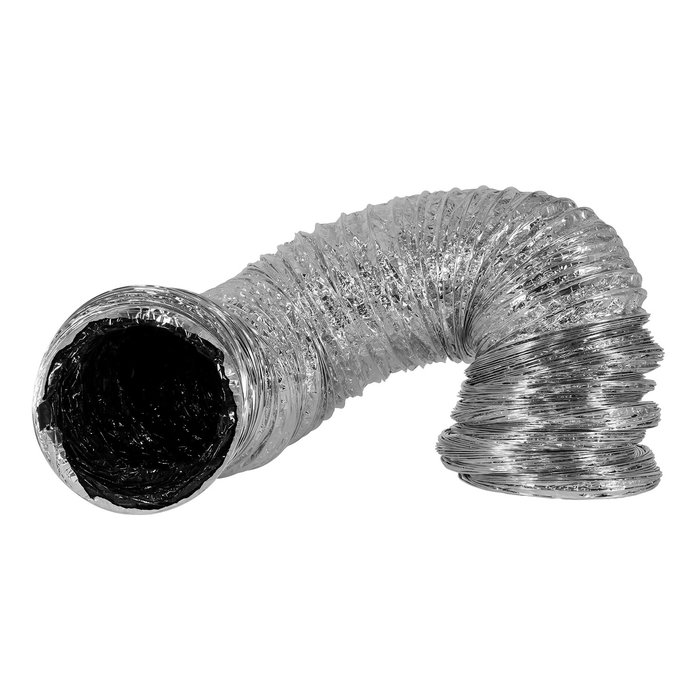 Ideal Air - Supreme Silver / Black Ducting 8 in x 25 ft