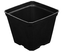Gro Pro - Black Plastic Pot 3.5 in x 3.5 in x 3 in