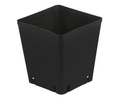 Gro Pro - Black Plastic Square Pot 5 x 5 x 5.25 in