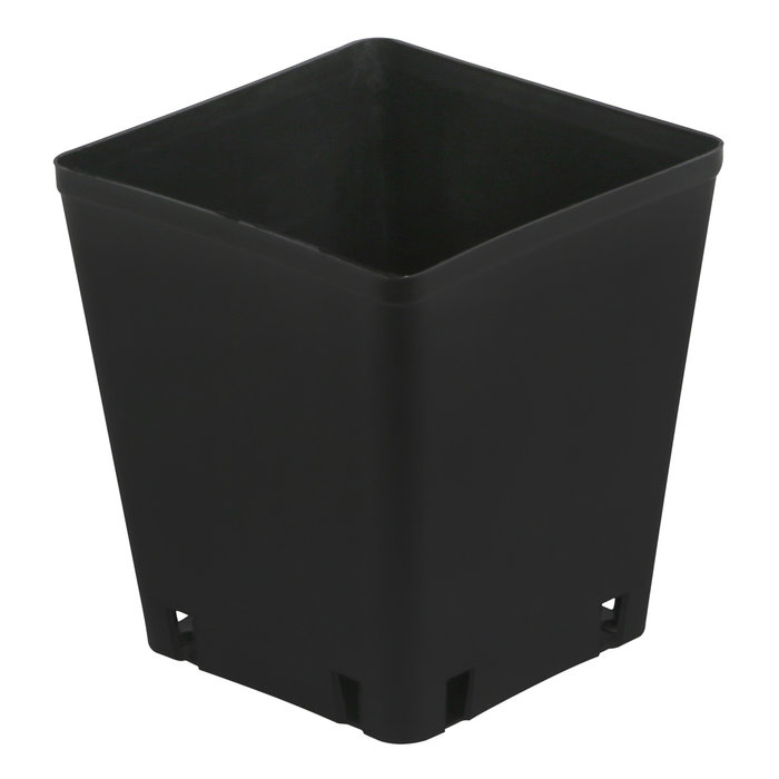 Gro Pro - Black Plastic Square Pot 5 x 5 x 5.25 in
