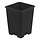 - Black Plastic Square Pot 5 x 5 x 7 in