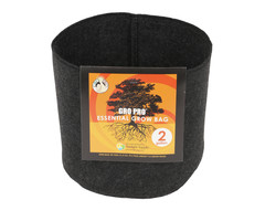 Gro Pro - Essential Round Fabric Pot - Black 2 Gallon