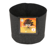 Gro Pro - Essential Round Fabric Pot - Black 3 Gallon