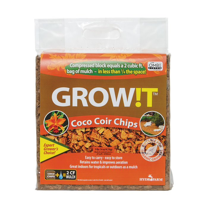 Grow!t - Organic Coco Coir Planting Chips, Block
