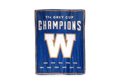 Gertex 11 Time Grey Cup Champions Travel Throw