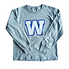 Blue Bombers Brand Youth Primary W Grey Heather L/S Tee