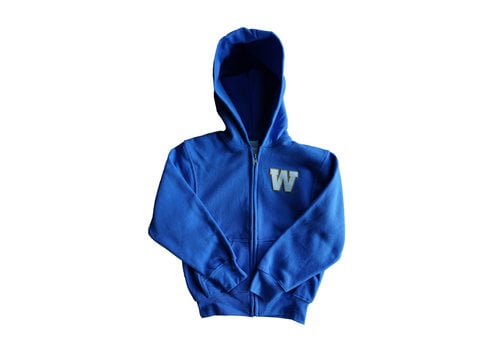 Blue Bombers Brand Youth Primary W Everyday Fleece Royal FZ Hoodie