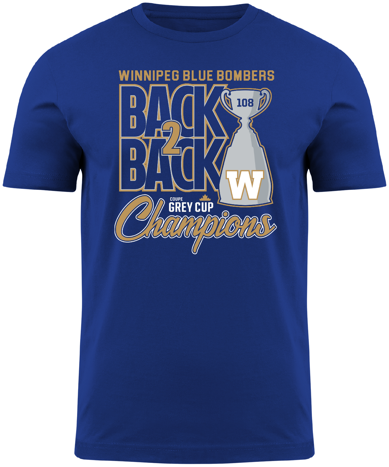 Bulletin Back 2 Back Grey Cup Champions Royal Tee The Bomber Store