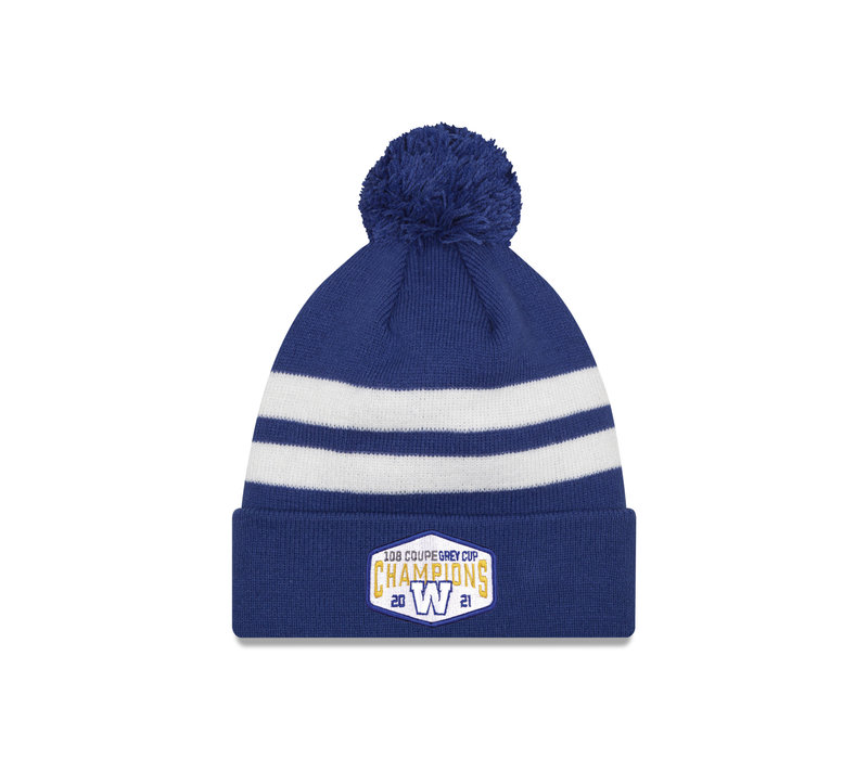 108th Grey Cup Champions Patch 2 Tone Knit Pom