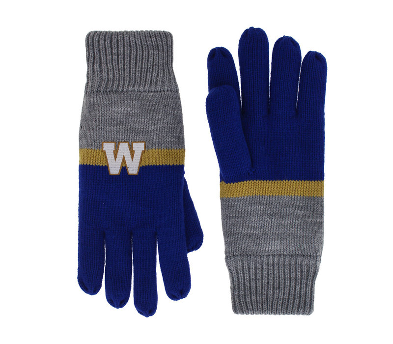 Men's Embroidered W Fleece Lined Gloves
