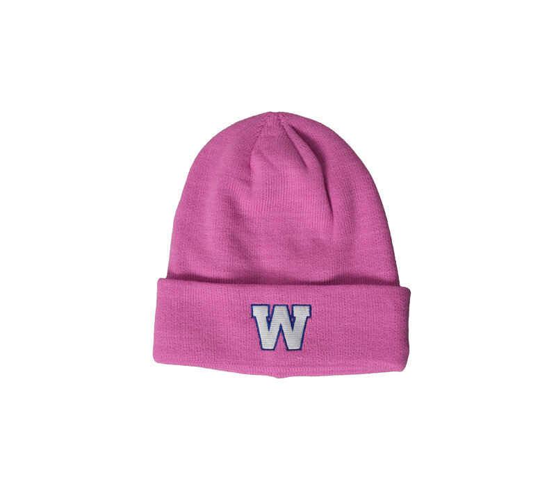 Ladies Faux Patch 2023 Pink Collection Beanie