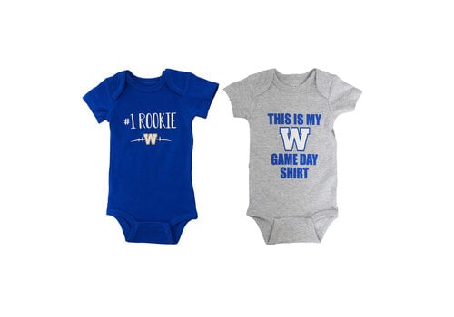 Gertex Infant 2 Pack Blue/Grey Bodysuit