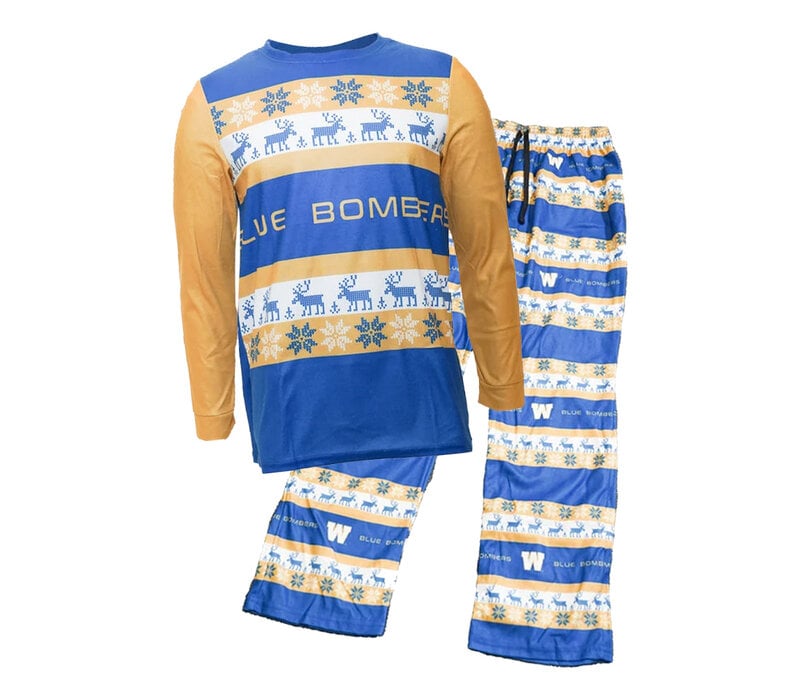 Blue Bombers Striped Pajamas