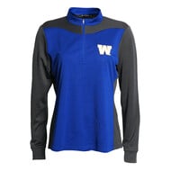 LW Women's Keepsake Royal/Char 1/4 Zip