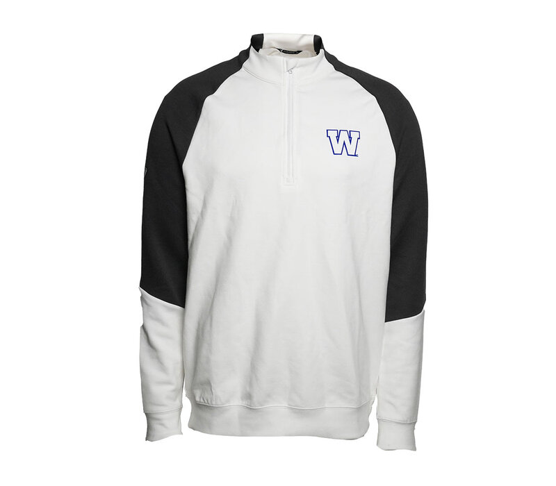 LW Men's Crown White Charcoal 1/4 Zip Up