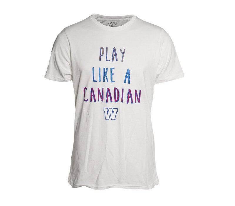 Bulletin Men's Play Like Canadian White Tee