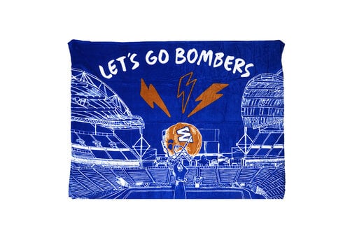 Gertex Let's Go Bombers Fleece Throw Blanket