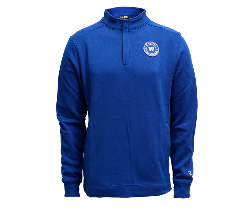 NE Men's Essentials Circled Logo Royal 1/4 Zip