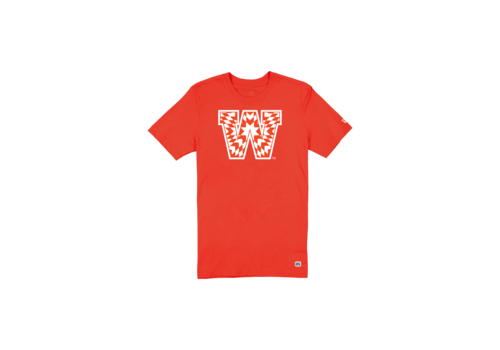 New Era NE Star Blanket White on Orange Tee