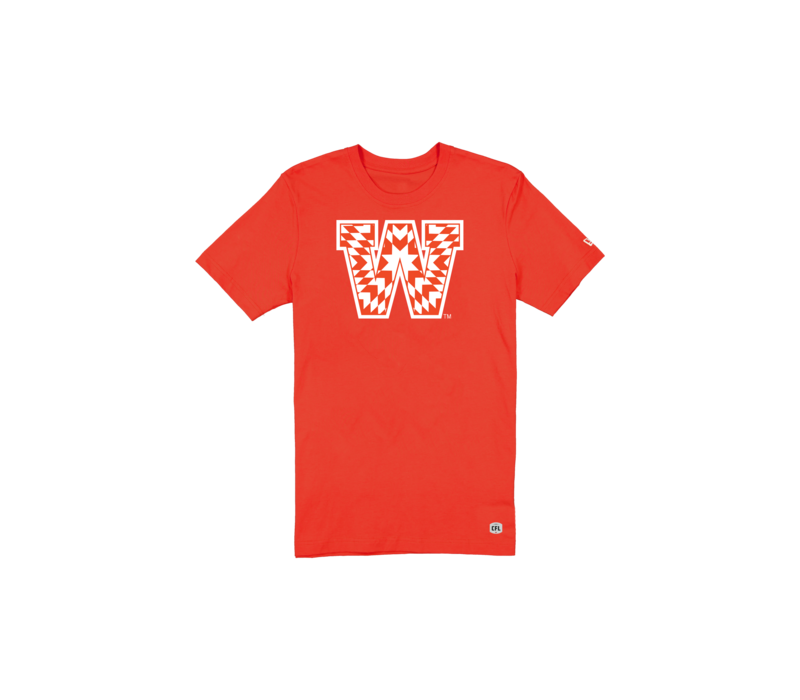 NE Star Blanket White on Orange Tee