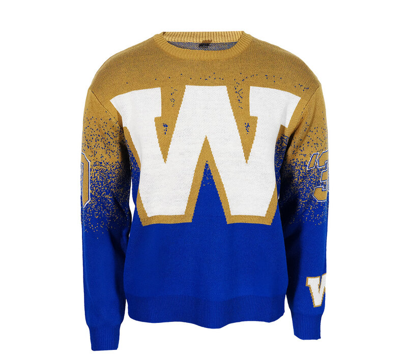 WBB Royal and Gold Knit Sweater