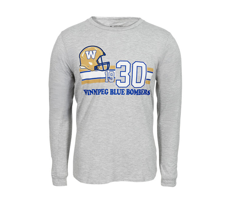 Bulletin Men's Helmet WPG BB Grey L/S Tee