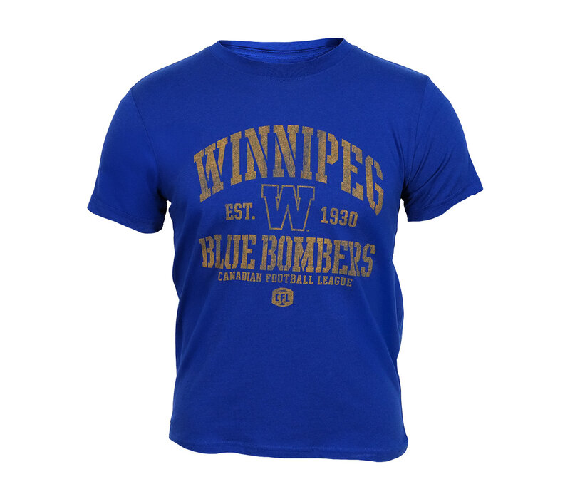 Bulletin Youth Stencil Royal Tee