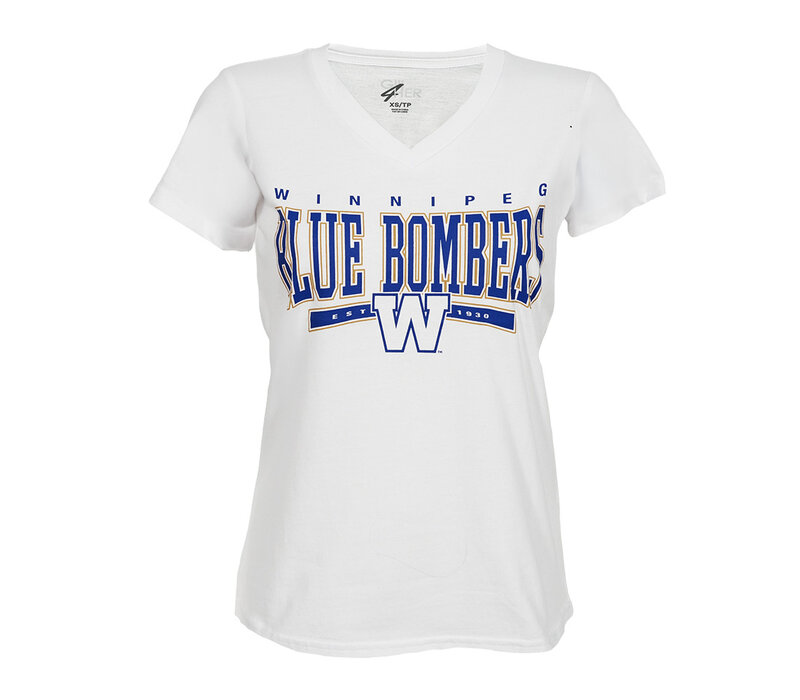 4Her Cheer Dance White V-neck Tee