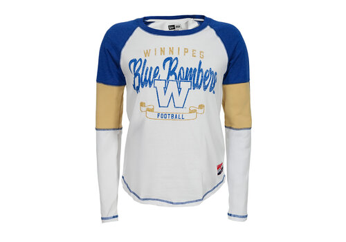 New Era NE Women's Distress Throwback W/R/G Crew