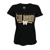 G-III for Her 4Her Cheer Dance Black V-neck Tee