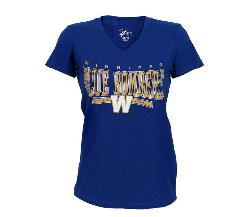 4Her Cheer Dance Royal V-neck Tee