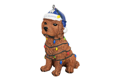 KDI Dog wrapped in Lights Ornament