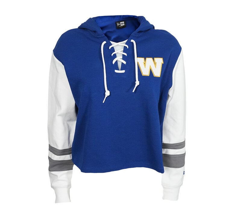 NE Fan Throwback Women's Royal/White Hoodie