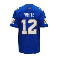 White #12 Customized Men's Home Jersey