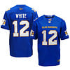 New Era White #12 Customized Men's Home Jersey