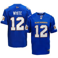 White #12 Customized Men's Home Jersey