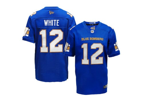 New Era White #12 Customized Men's Home Jersey