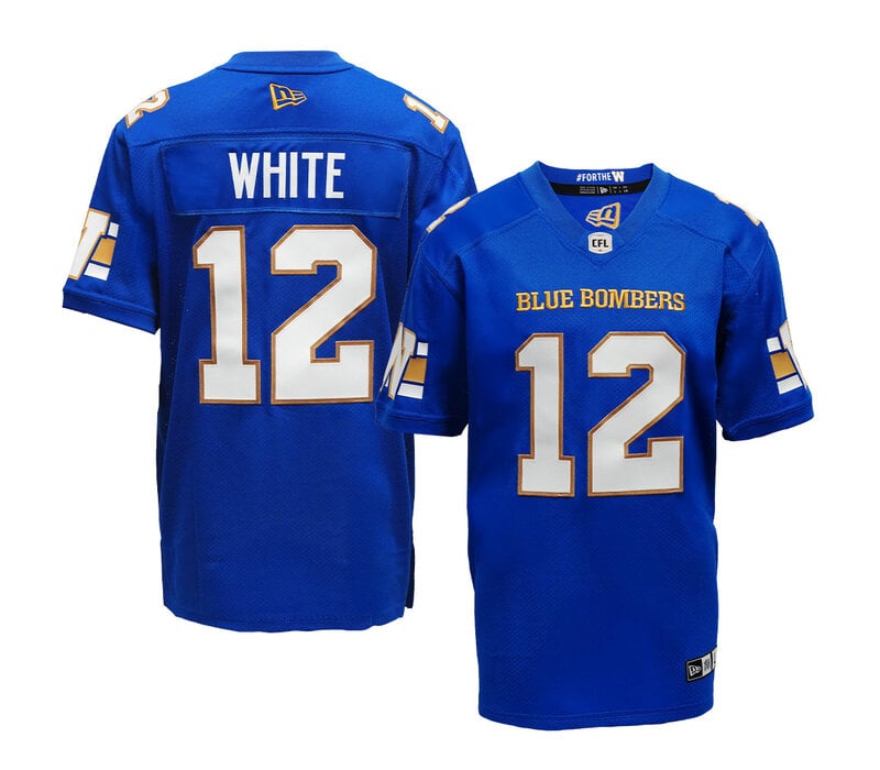 White #12 Customized Men's Home Jersey
