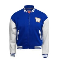 Royal and White Bomber Jacket