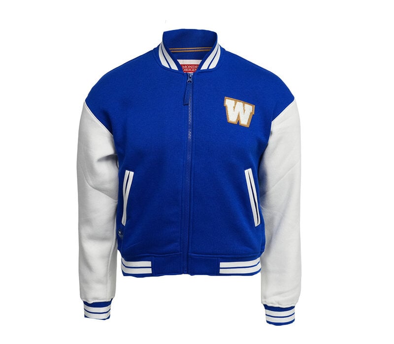 Royal and White Bomber Jacket